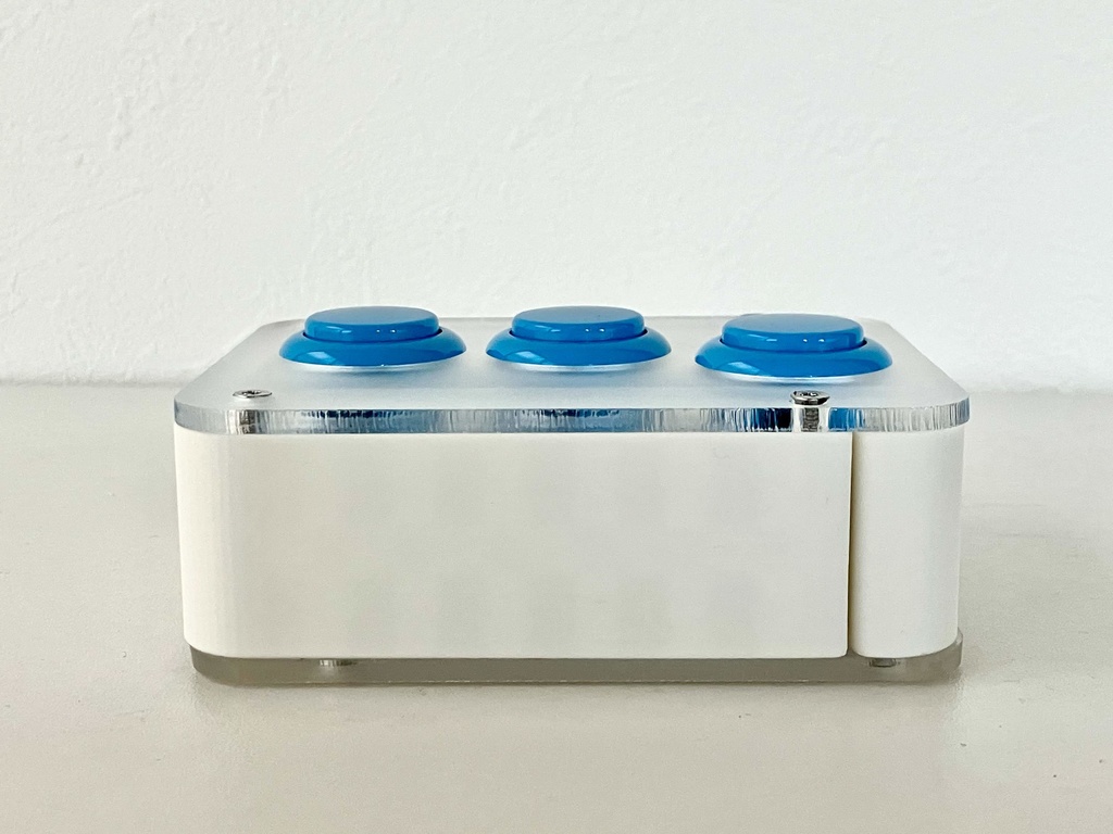 レバーレス左手トレーニングケース(白)ボタン付き