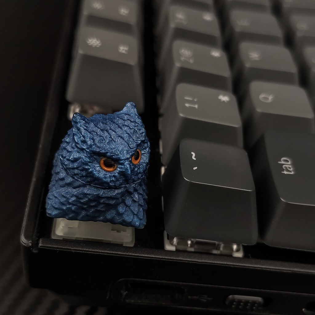 [自作キーキャップ] 梟キーキャップ №44