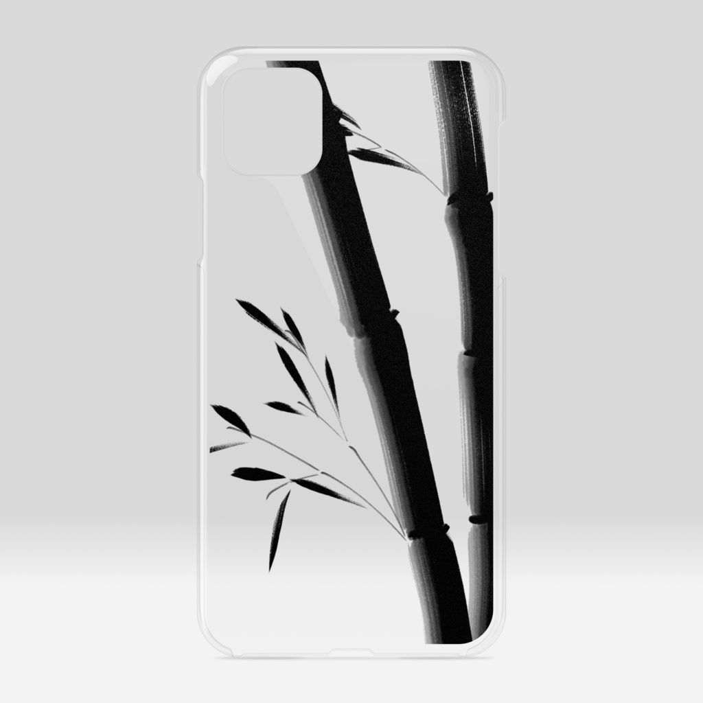 竹の水墨画iPhoneケース