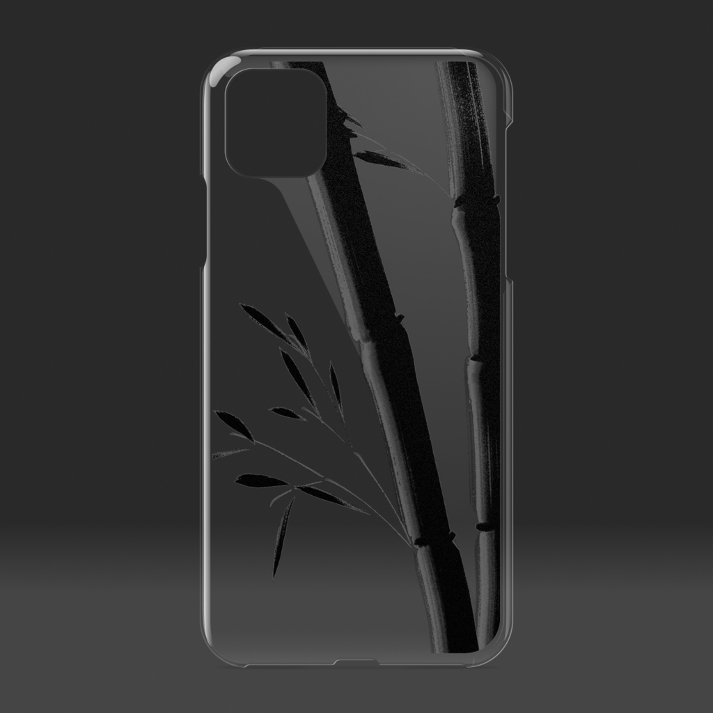 竹の水墨画iPhoneケース