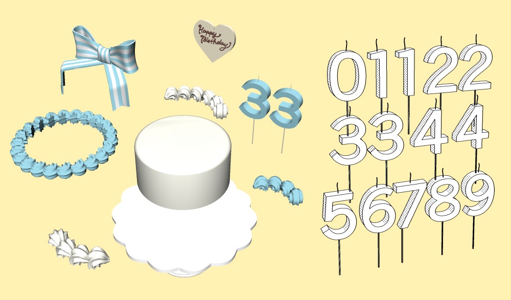 お誕生日関連3点セットおまけつき