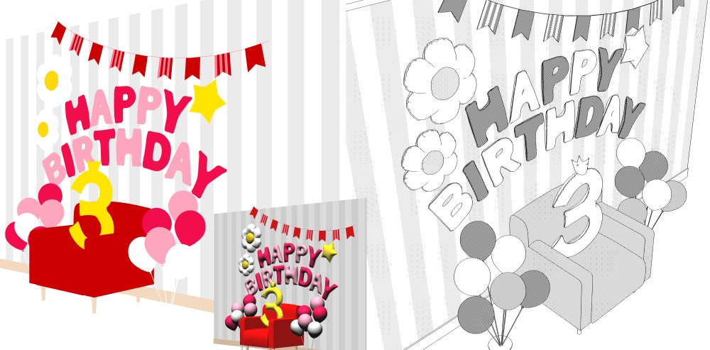 お誕生日関連3点セットおまけつき