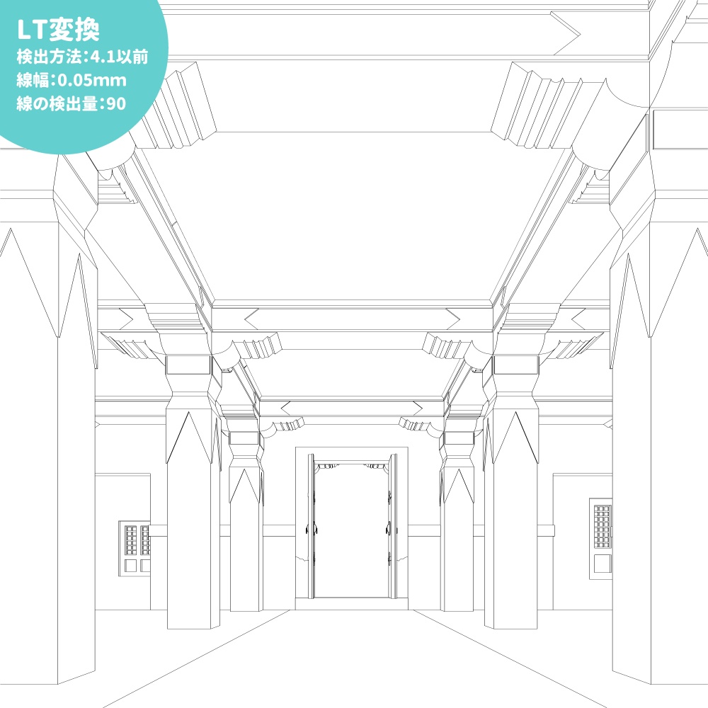 宗教施設建物外観&本堂セット