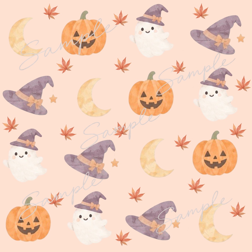 ハロウィン　halloween　かぼちゃ　お化け　デジタルペーパー　２柄8枚セット