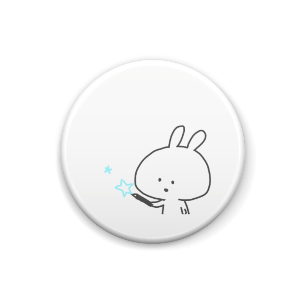 おえかきうさぎ缶バッジ