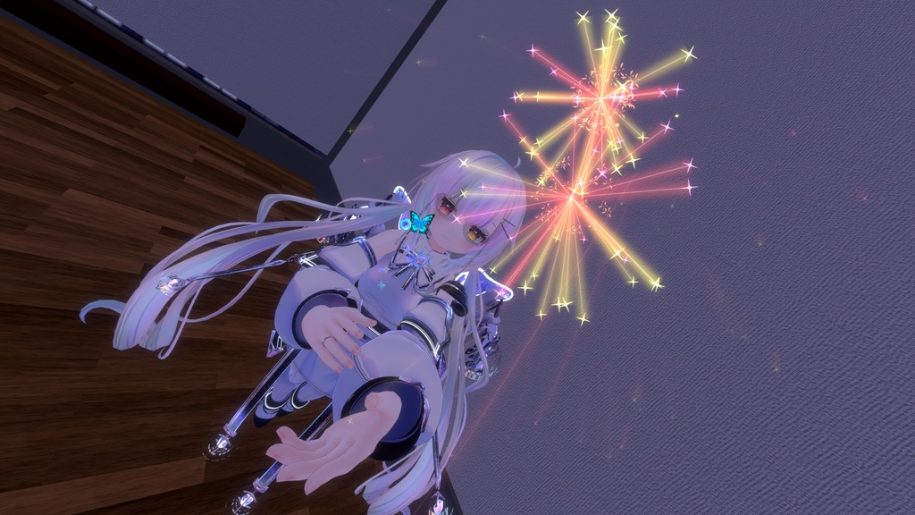 【VRChat想定】手から花火が出せるパーティクルギミック≪2224年7月26日までショップ開設記念セール≫