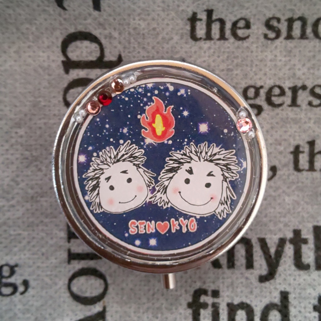 ハンドメイド★🔥兄弟ピルケース(青)