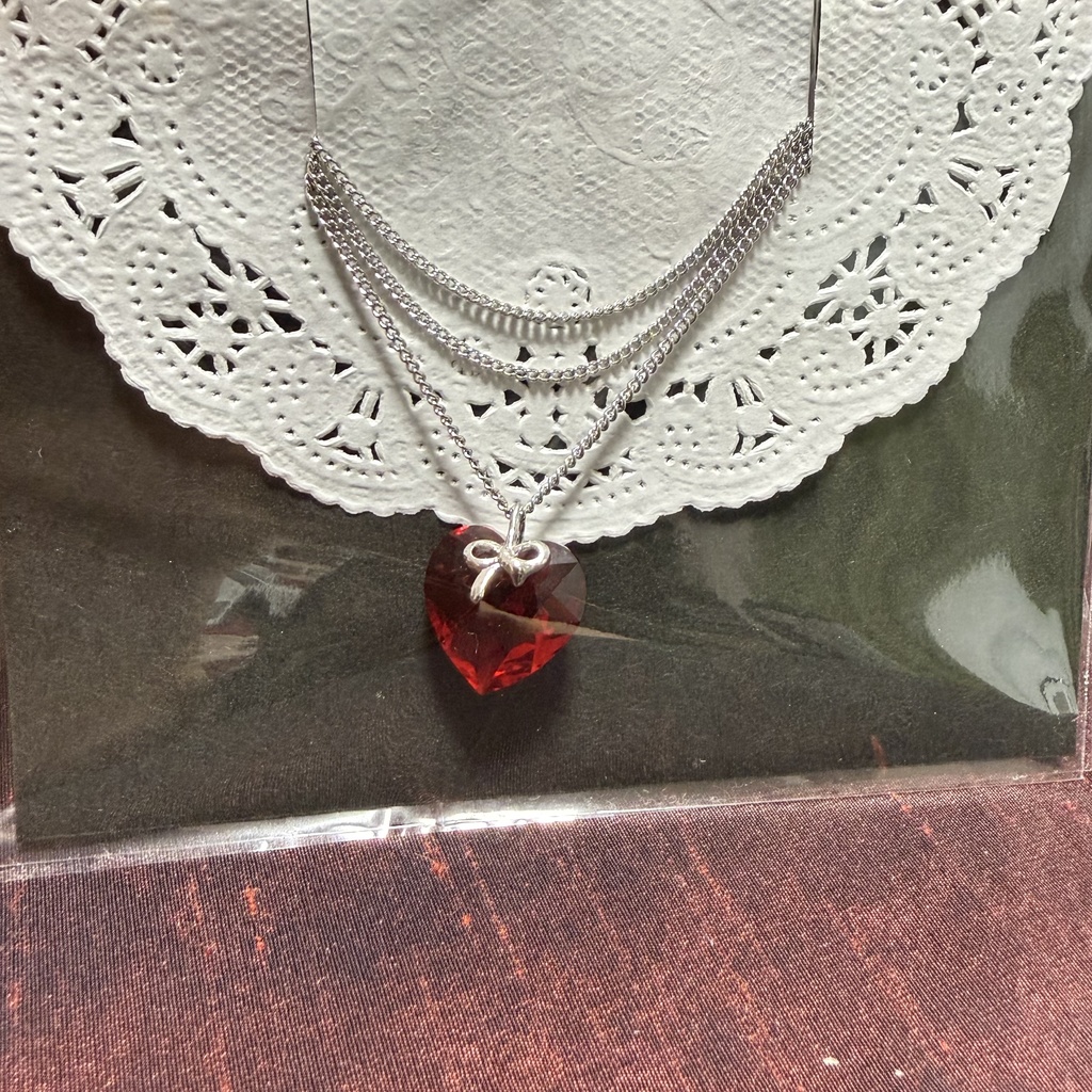 大きな愛❤︎スワロフスキーネックレス𝜗𝜚 ⋆ ˚｡⋆ 