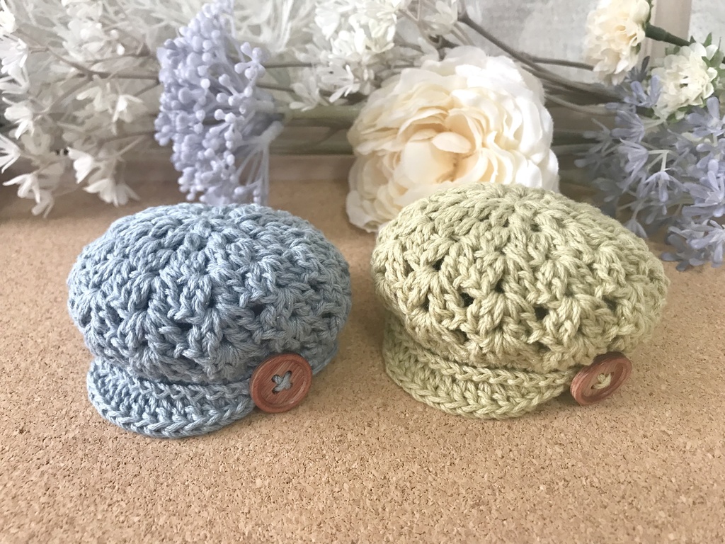 《受注制作》サマーニットキャップ 10cmぬい用