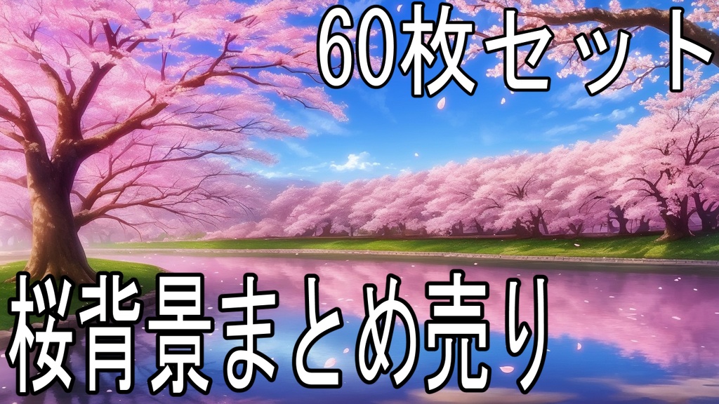 【背景素材】桜イラスト