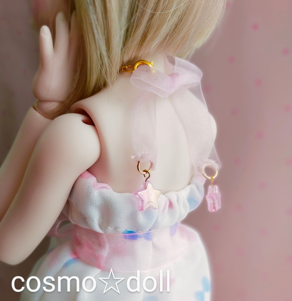 スイーツ★ドール用ネックレス キラキラアイス