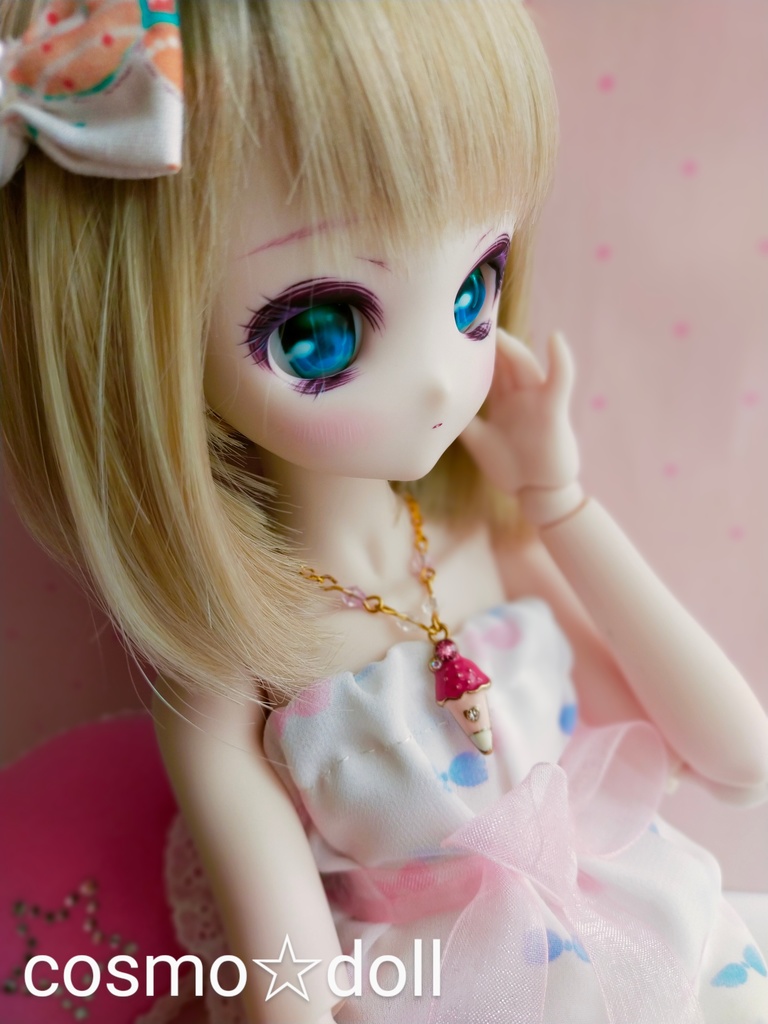 スイーツ★ドール用ネックレス キラキラアイス