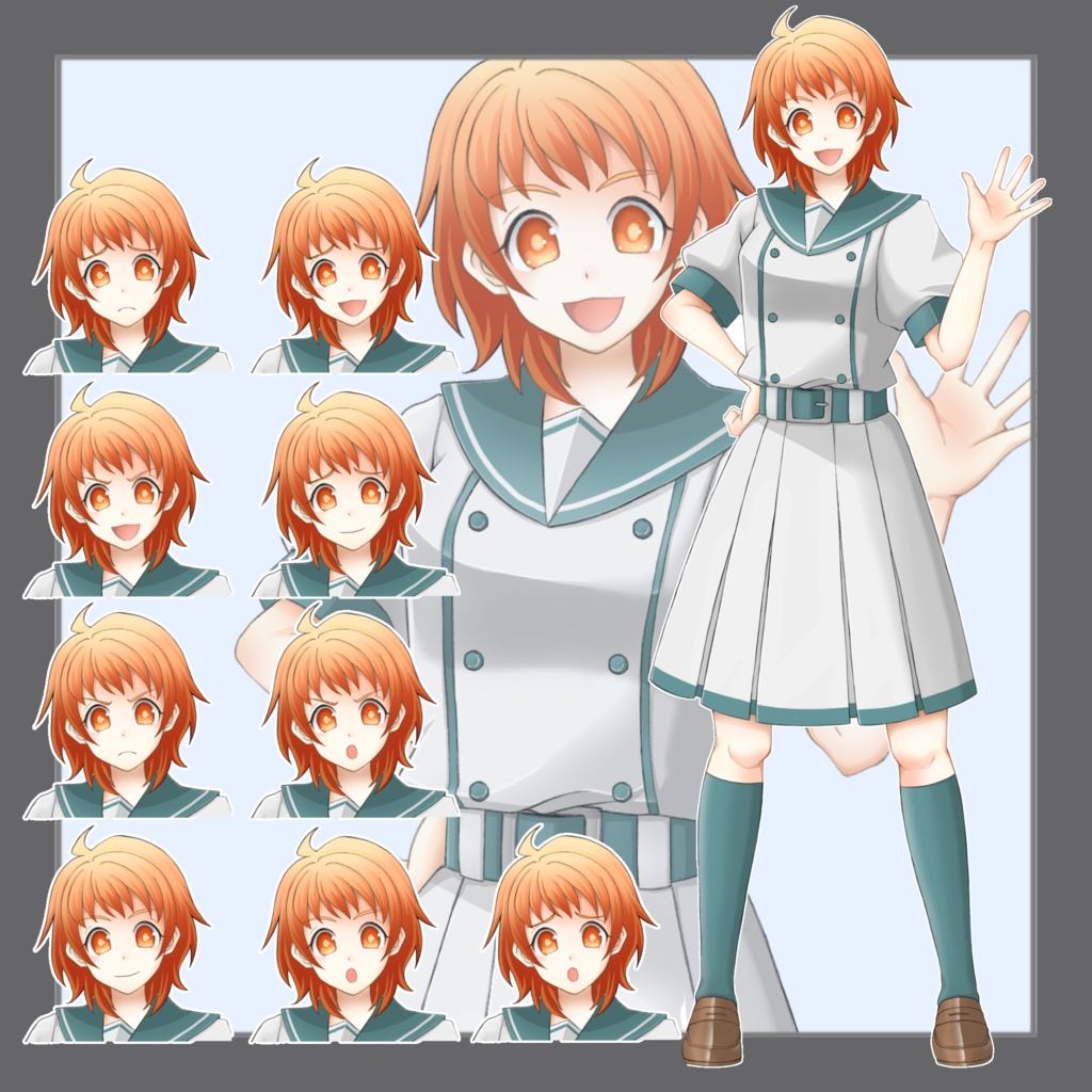 立ち絵素材−元気な女の子−