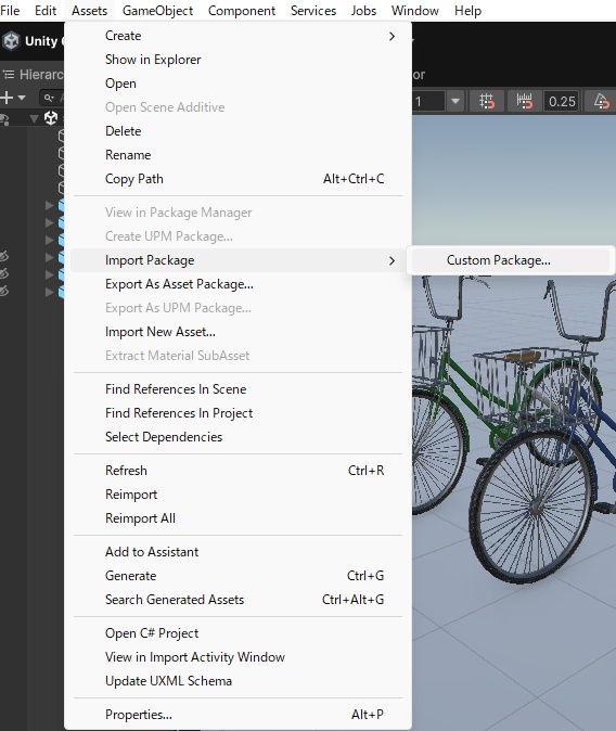 Unity用 自転車 3Dモデル(モーションあり)