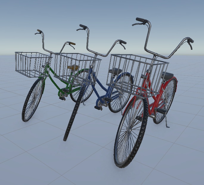 Unity用 自転車 3Dモデル(モーションあり)