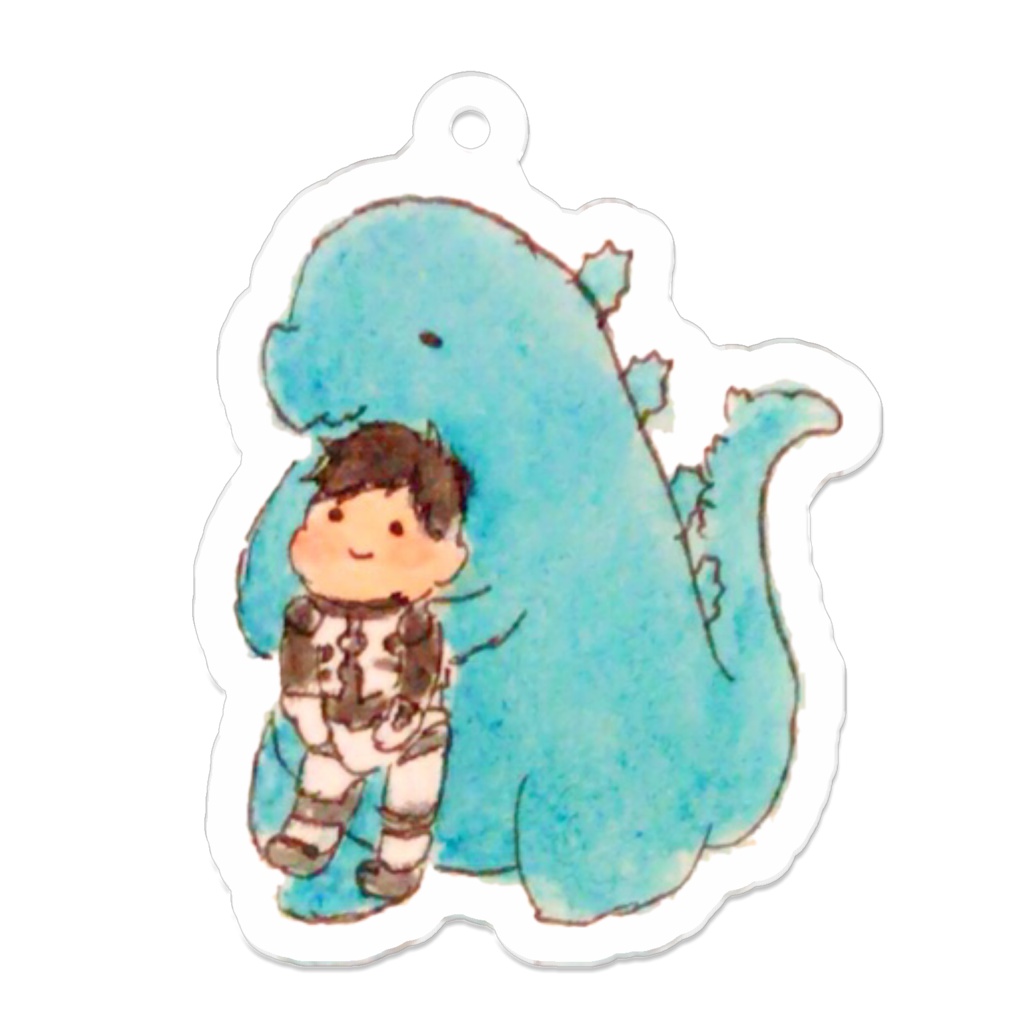 ハルオ＆ゴジラキーホルダー