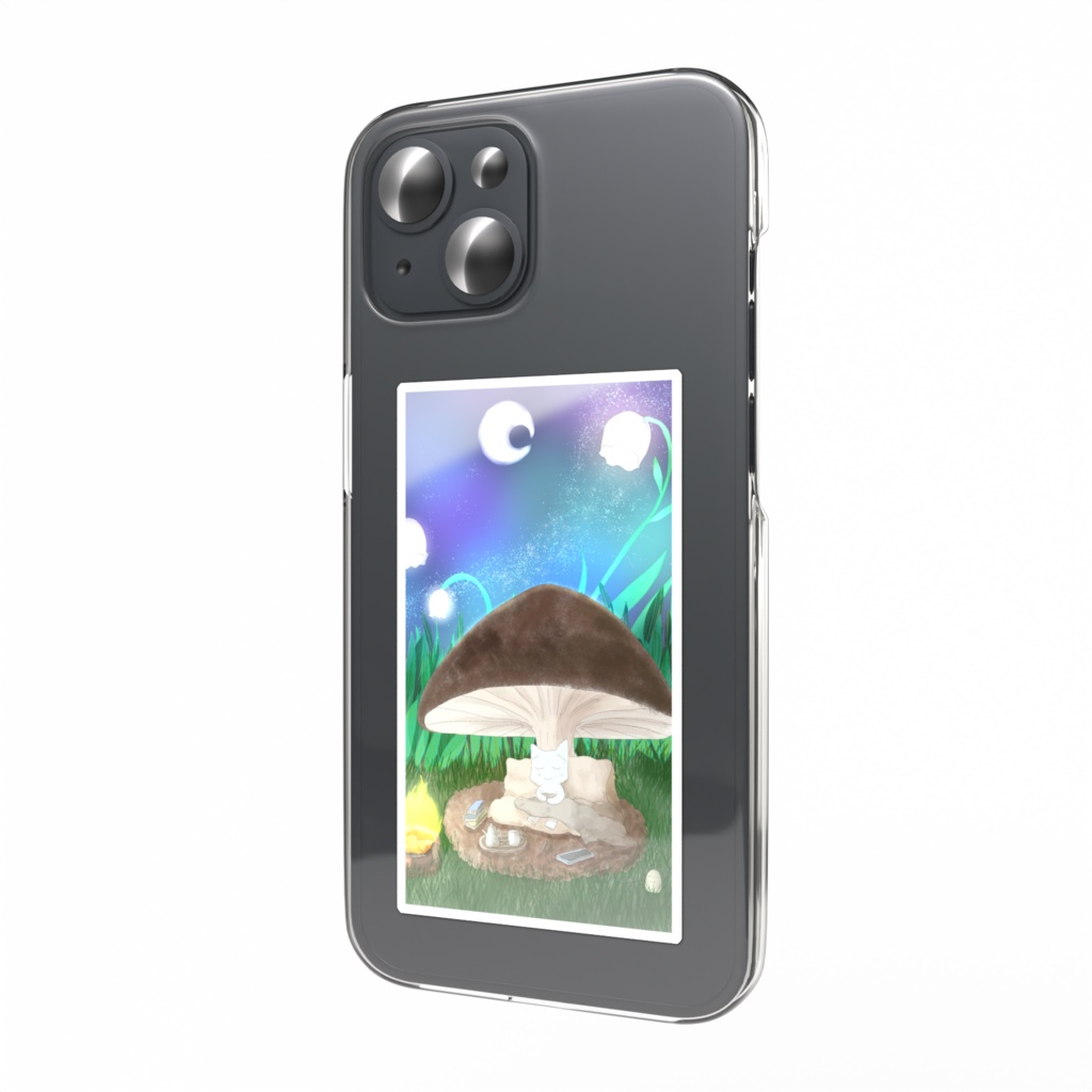 大きなしいたけの下で