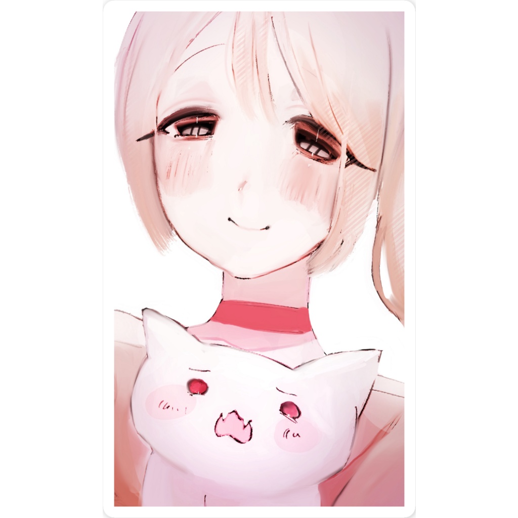 スマホステッカー泣かないで白猫