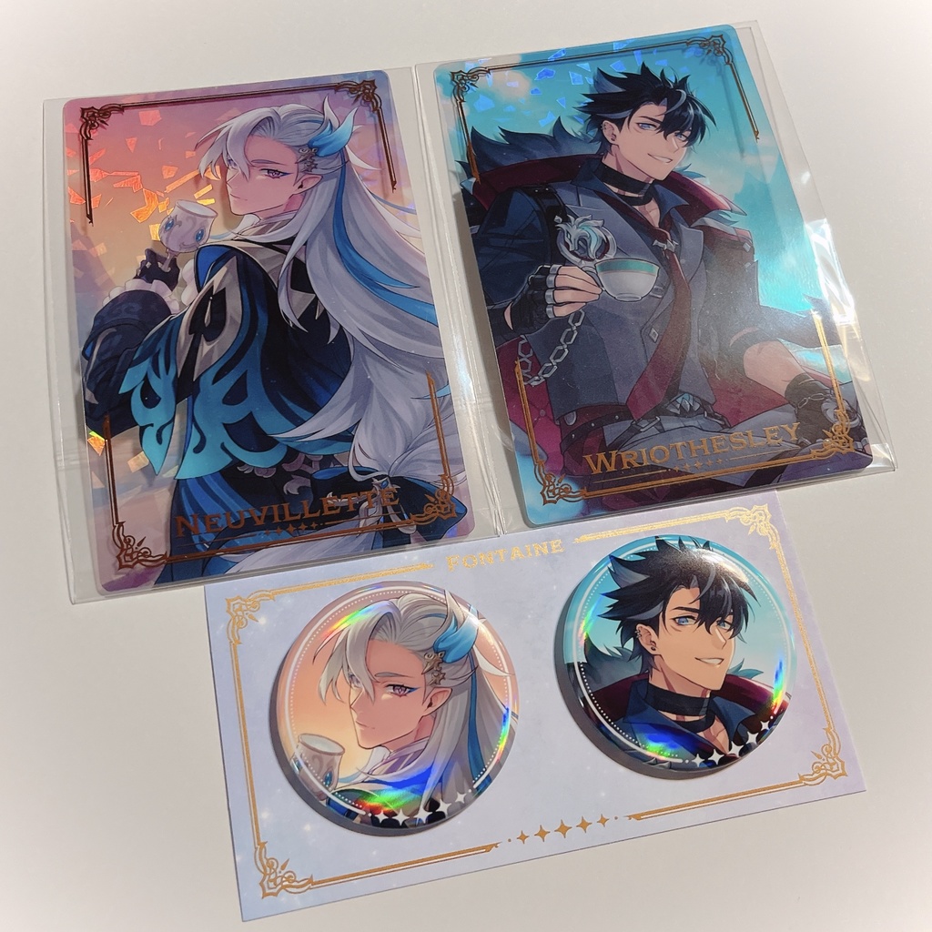 【匿名配送】ヌヴィリオカード&缶バッジセット