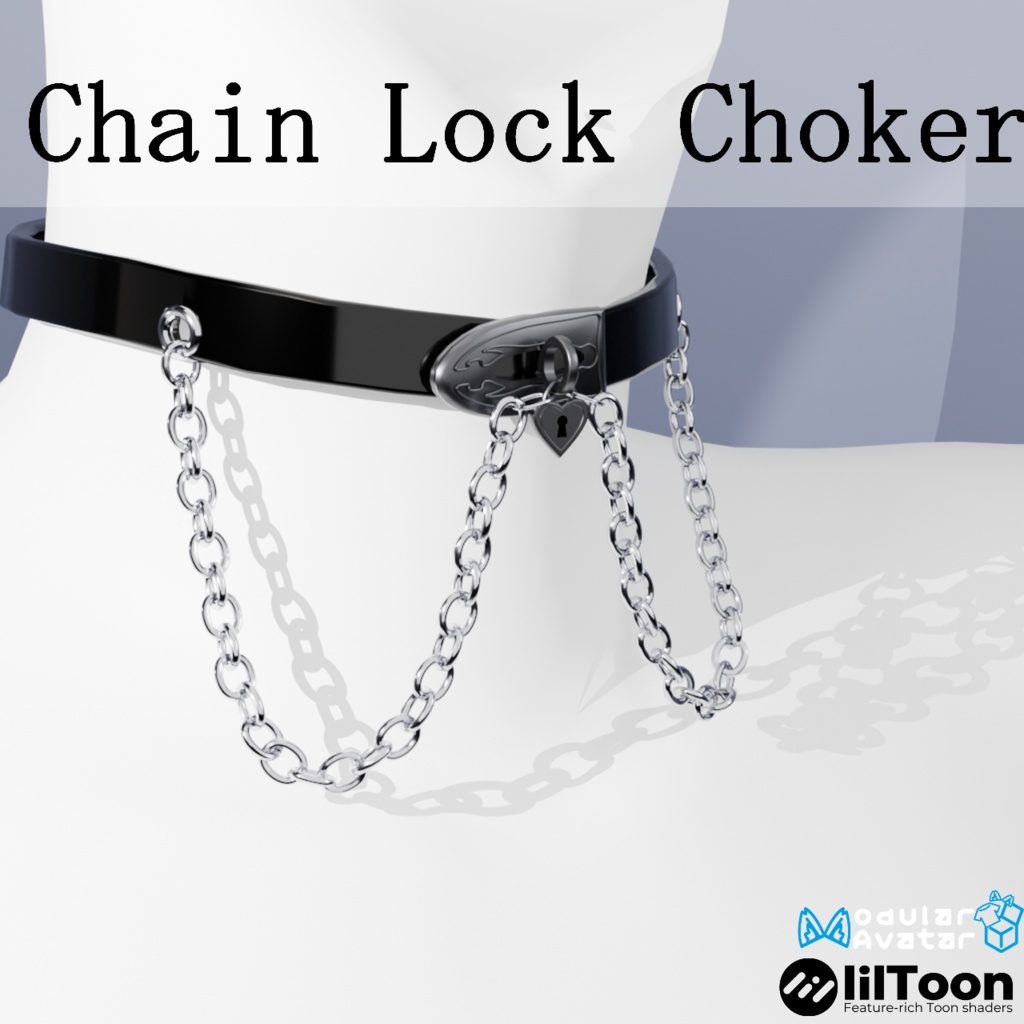 【AI不使用・16アバター位置調整済み】Chain Lock Choker（商用利用可）