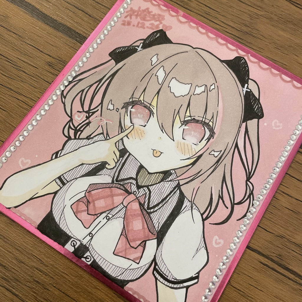 直筆ミニ色紙（乙女こころ）
