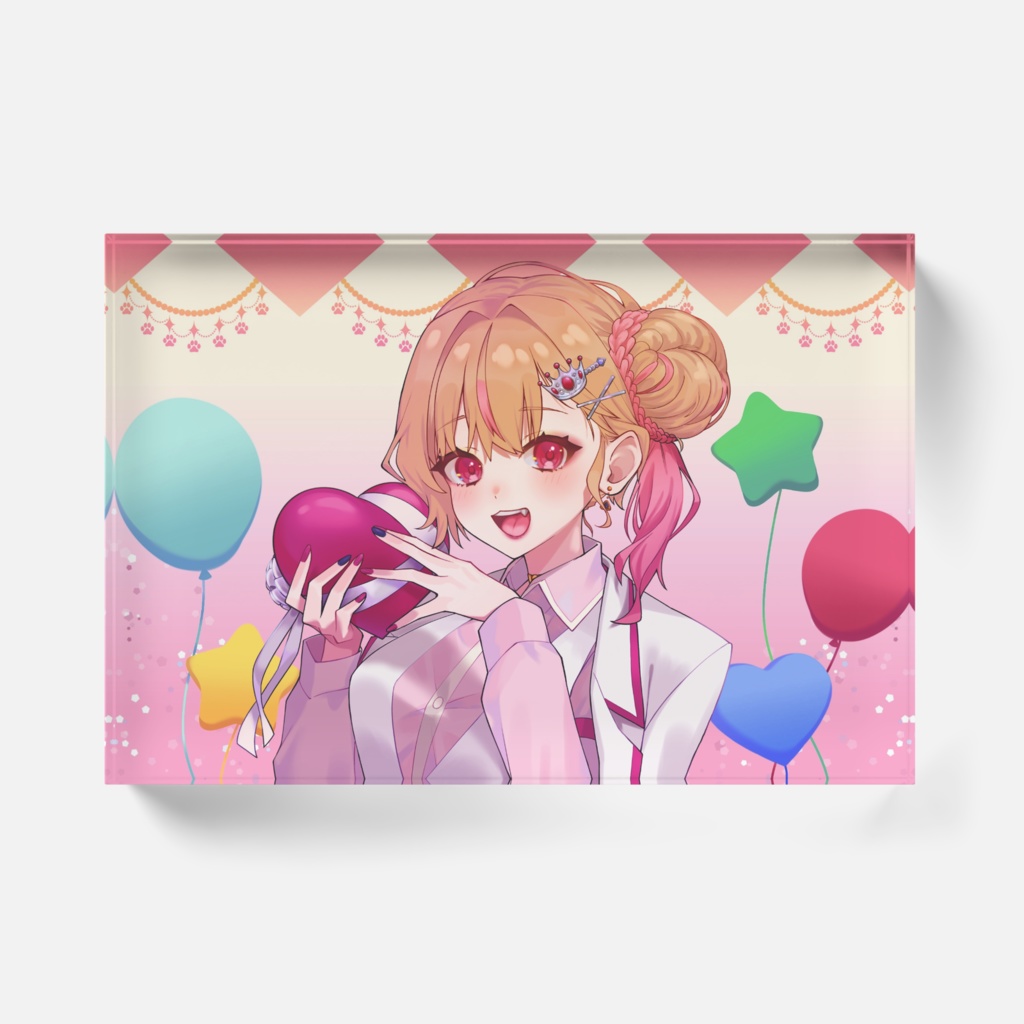 睦月のお祝いアクリルブロック