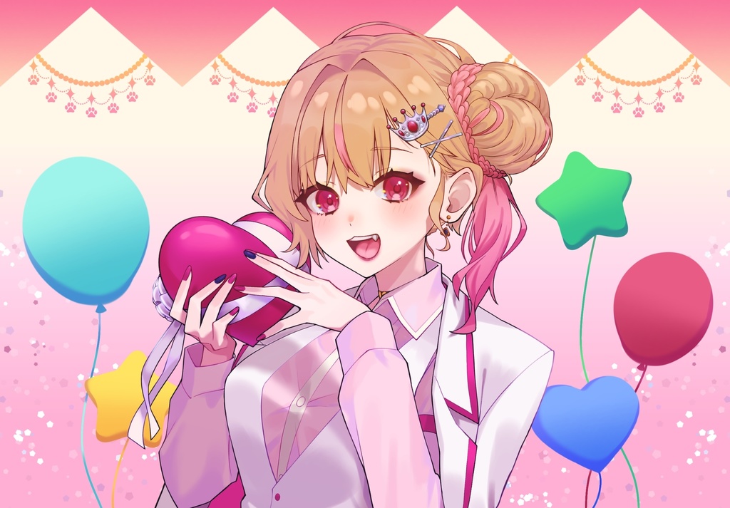 睦月のお祝いアクリルブロック