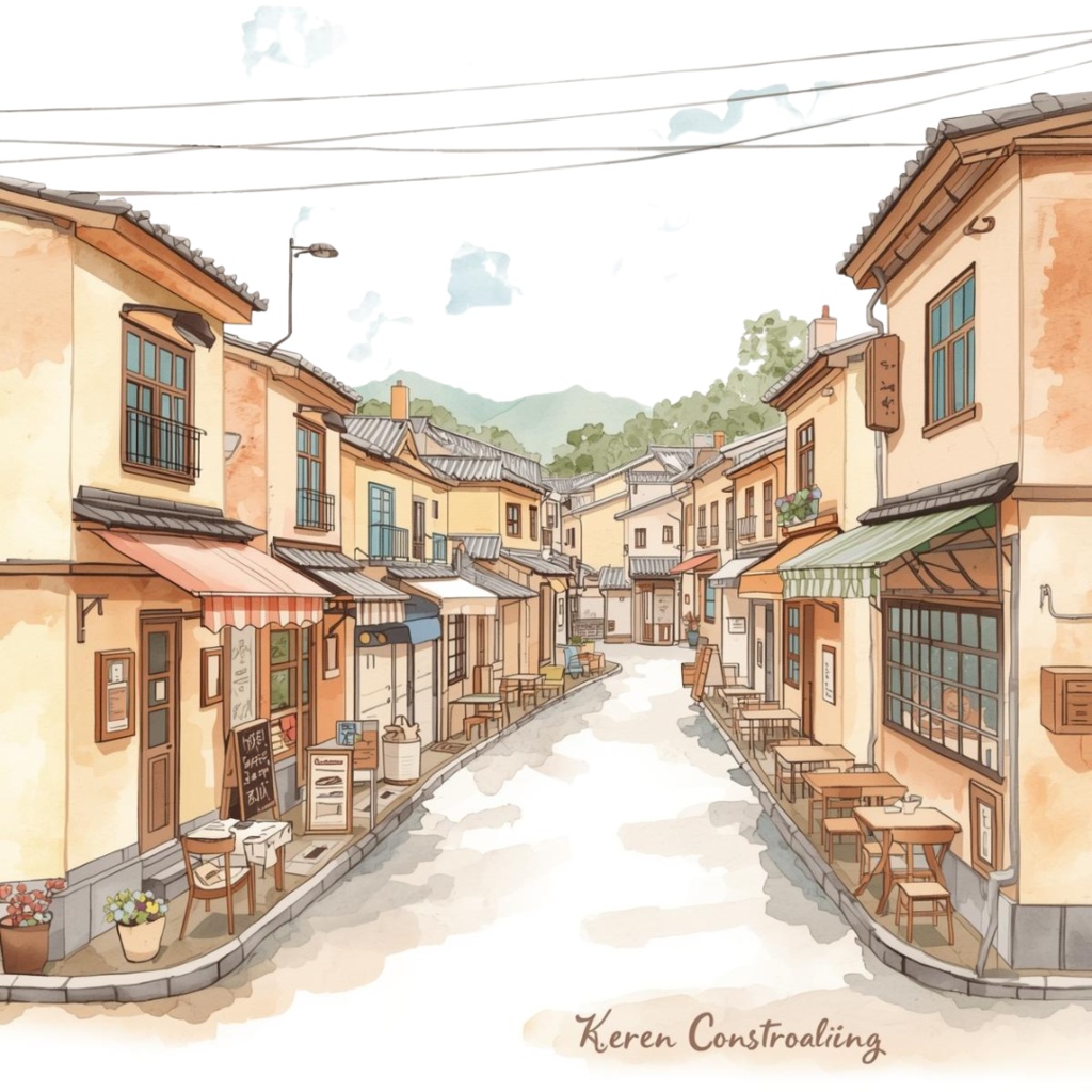 韓国風かわいい水彩クリップアート|旅行シリーズ(全10点)|PNG透明背景