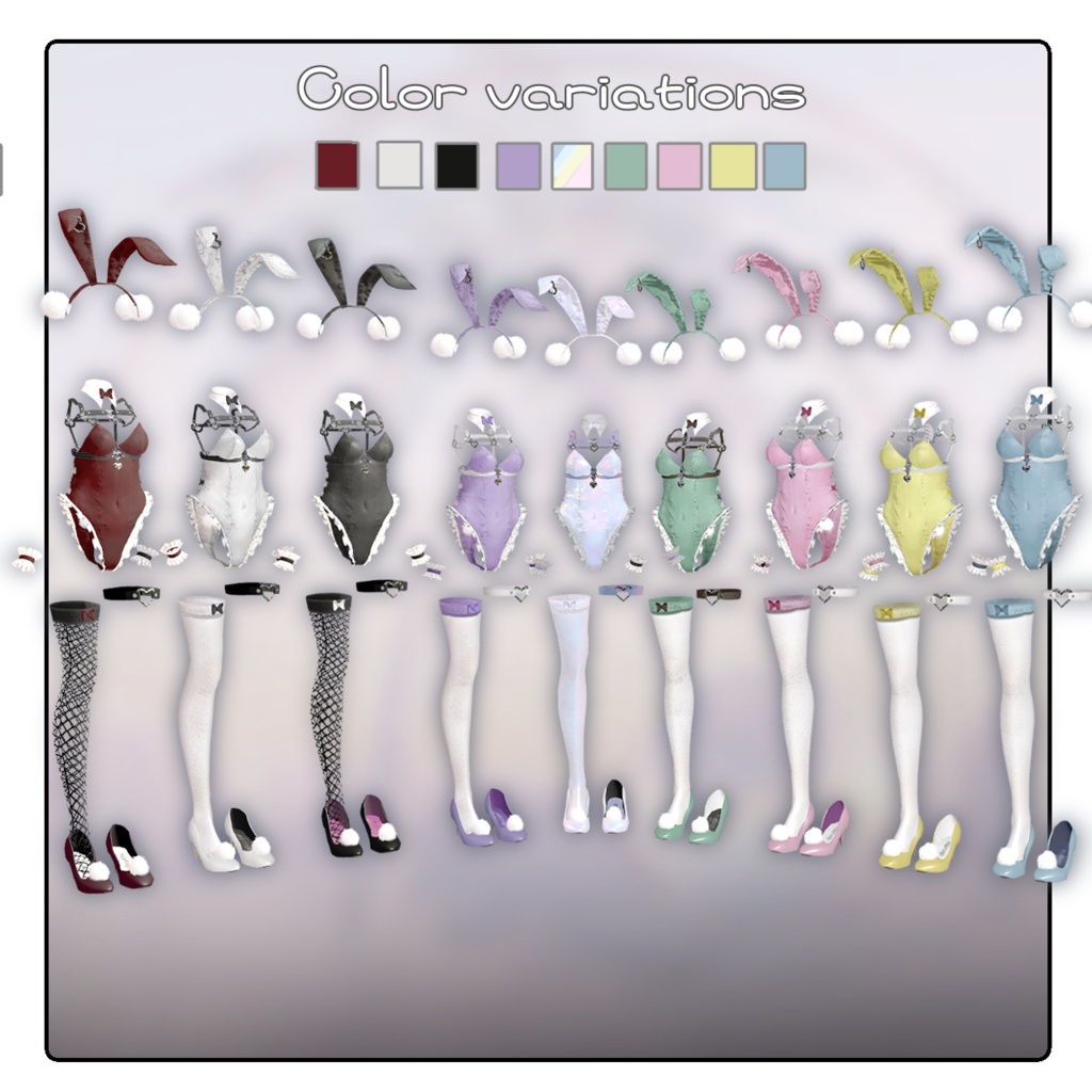 ♡BAD HEART BUNNY♡しなの/ミルティナ/マヌカ対応【3D衣装】