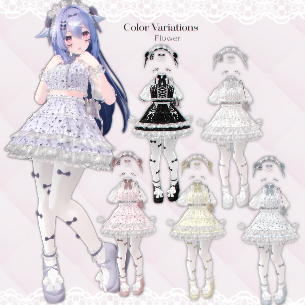 バッグ期間限定無料配布中❣販売記念セール❣【6 avatars】【VRC衣装】Cherie Mignon Doll(シェリ・ミニョン・ドール)