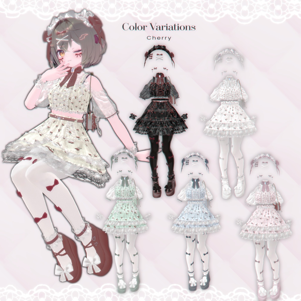バッグ期間限定無料配布中❣販売記念セール❣【6 avatars】【VRC衣装】Cherie Mignon Doll(シェリ・ミニョン・ドール)