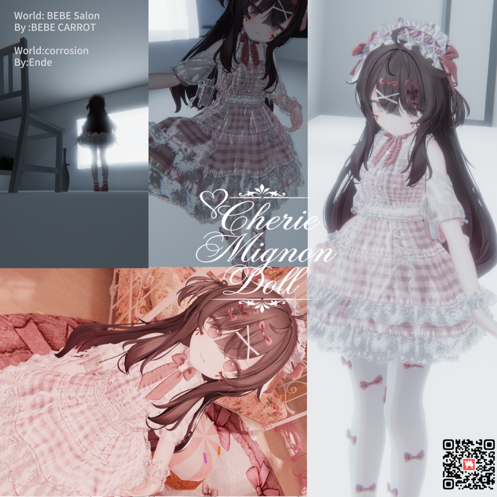 バッグ期間限定無料配布中❣販売記念セール❣【6 avatars】【VRC衣装】Cherie Mignon Doll(シェリ・ミニョン・ドール)