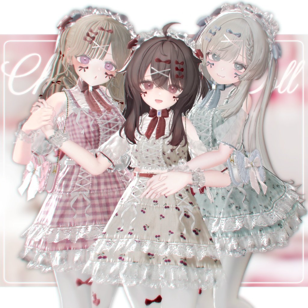 バッグ期間限定無料配布中❣販売記念セール❣【6 avatars】【VRC衣装】Cherie Mignon Doll(シェリ・ミニョン・ドール)