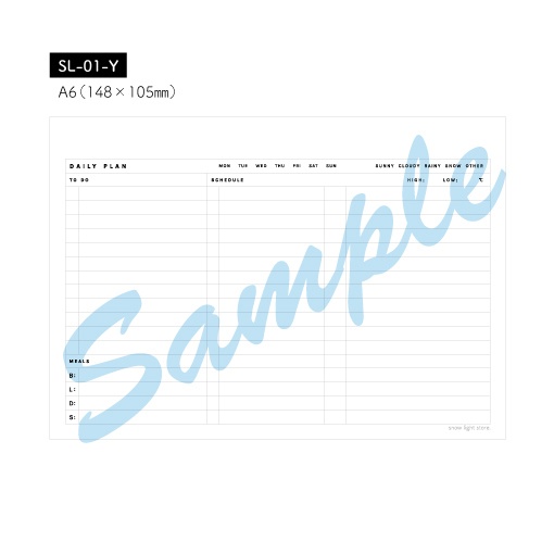 DAILY PLAN SL-01-Y-A6