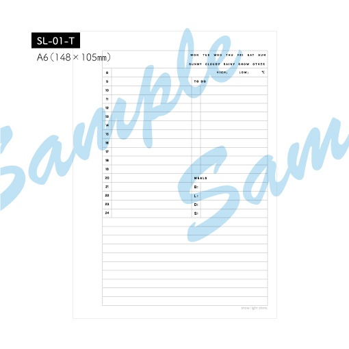 DAILY PLAN SL-01-T-A6