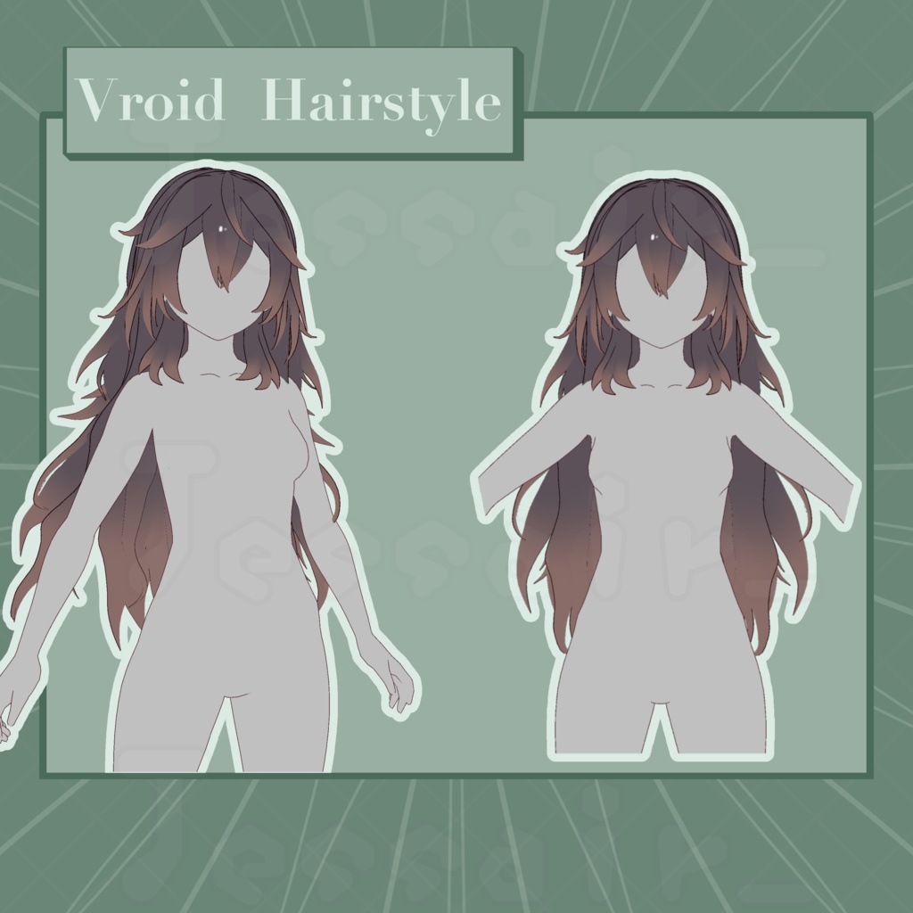 【VRoid Hairstyle Preset】Long hair with physics
