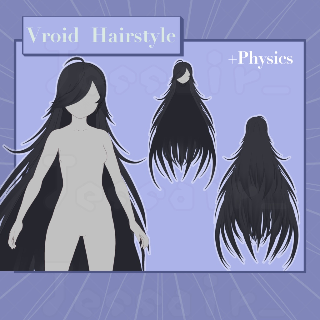 【VRoid Hairstyle Preset】Female Long Hairstyle