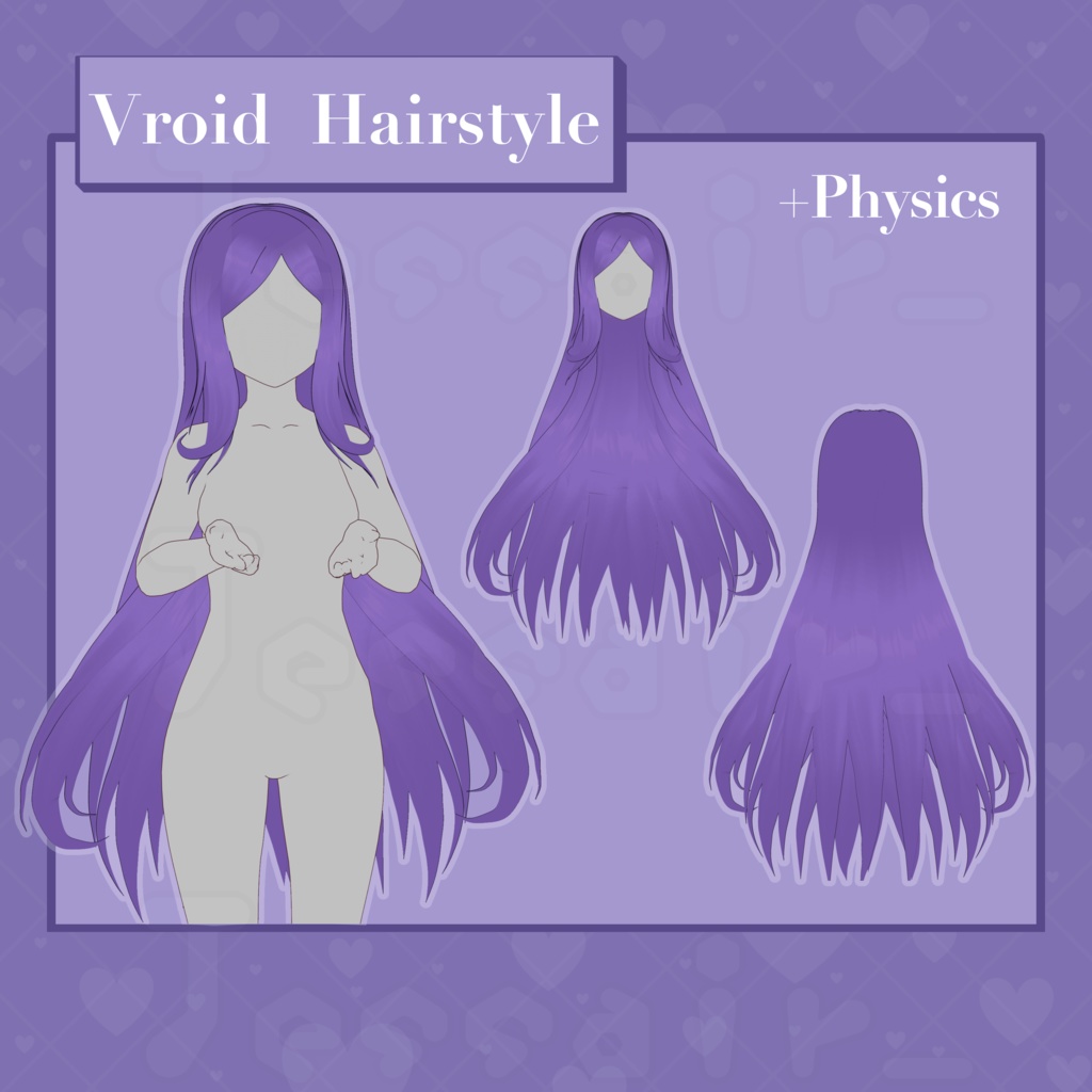 【VRoid Hairstyle Preset】Female Long Hairstyle