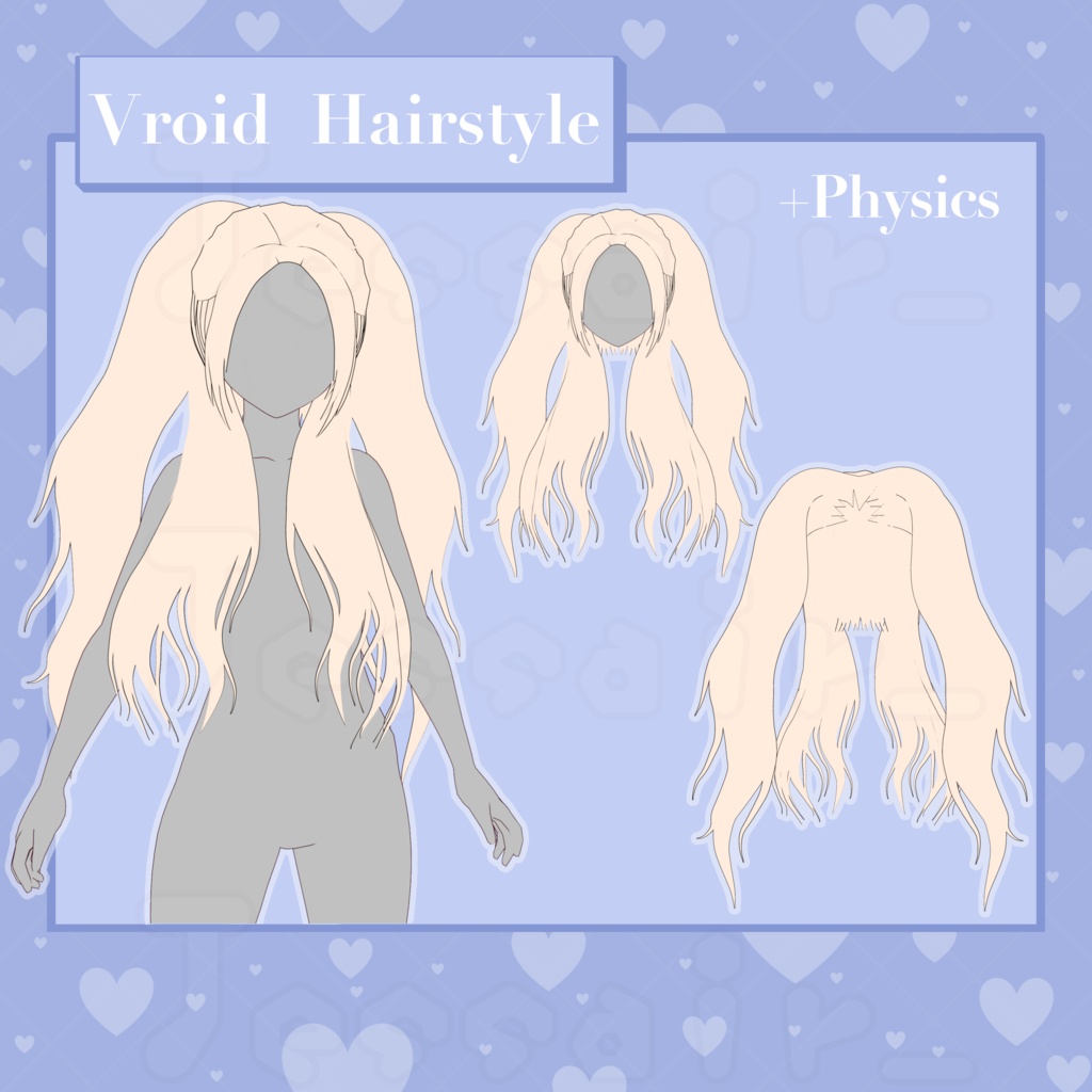 【VRoid Hairstyle Preset】Female Cute Hairstyle with Ponytails