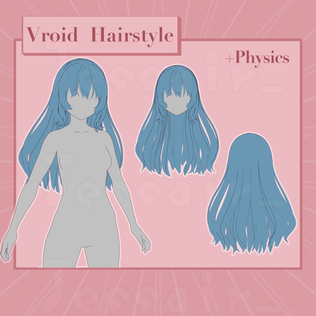 【VRoid Hairstyle Preset】Female Cute Medium Length Hairstyle