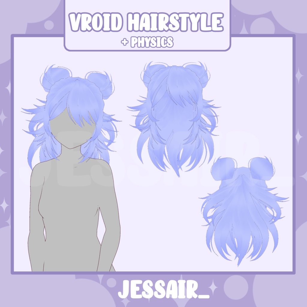【VRoid Hairstyle FREE Preset】Female hairstyle with physics, cute