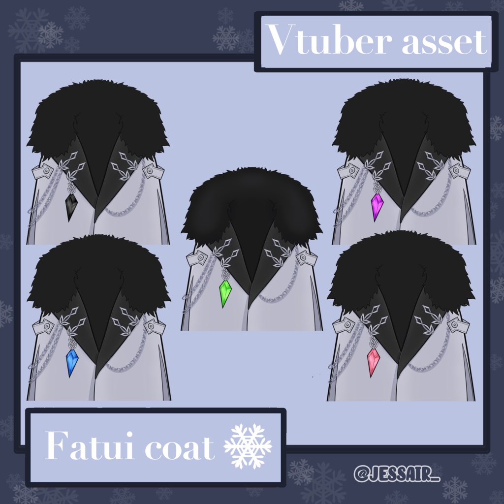 Genshin Impact: Fatui Coats + Tartaglia version | Childe | Vtuber Accessories and Clothes