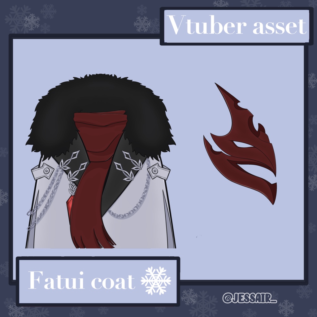 Genshin Impact: Fatui Coats + Tartaglia version | Childe | Vtuber Accessories and Clothes