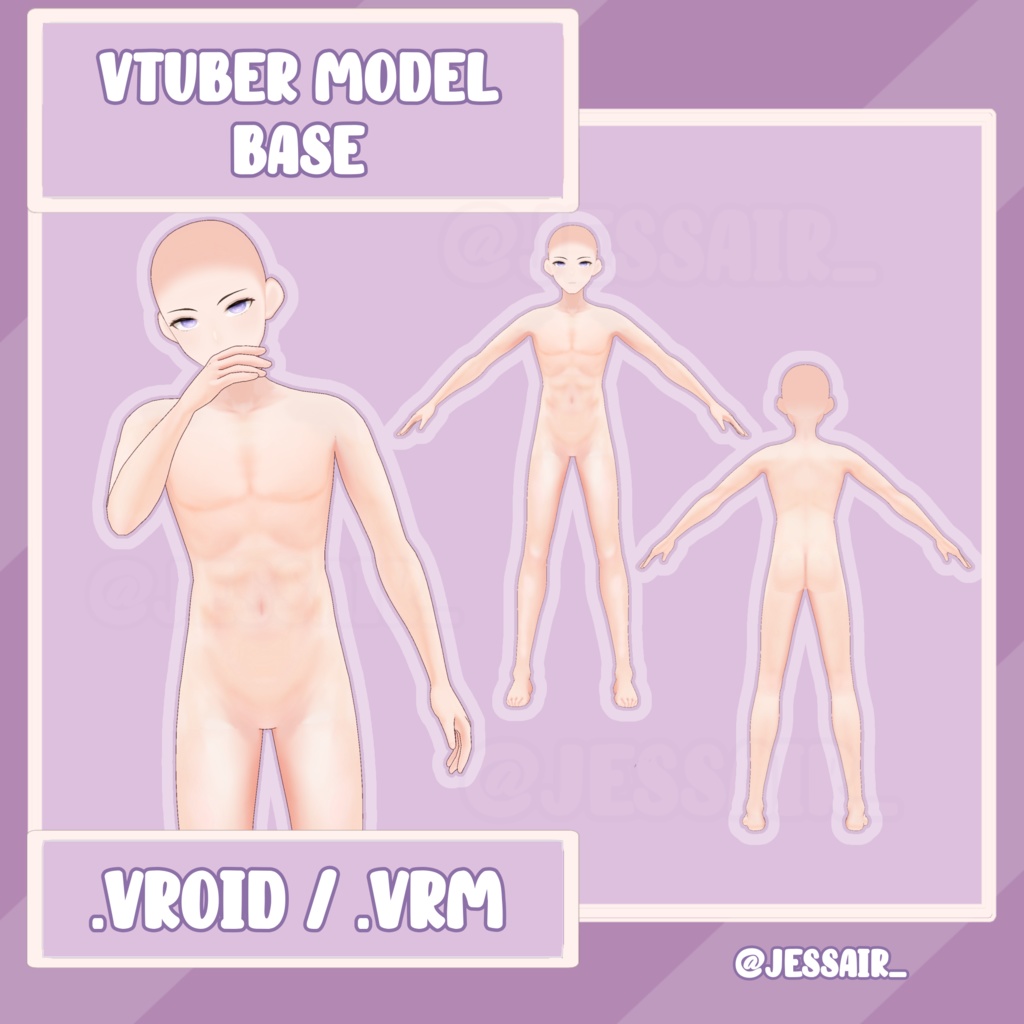 【VRoid Base Model】Boy/Male Vroid Base | Commercial Use, Free use