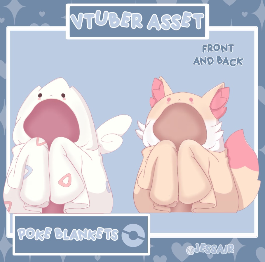 POKEMON VTUBER ASSETS | pachirisu, togepi, scorbunny, fennekin |