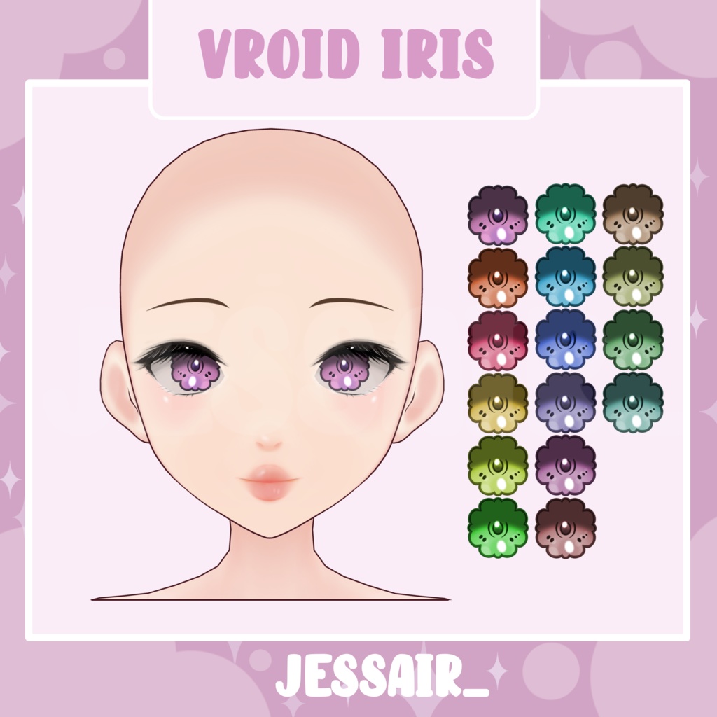 【VRoid Iris Texture】Flower Pattern, Iris, Colorful, Pack, Vroid Eyes