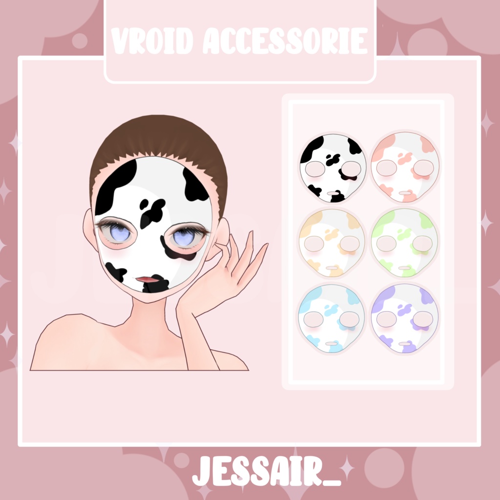 【VRoid】Cute Accessorie | Skincare Mask | Cute