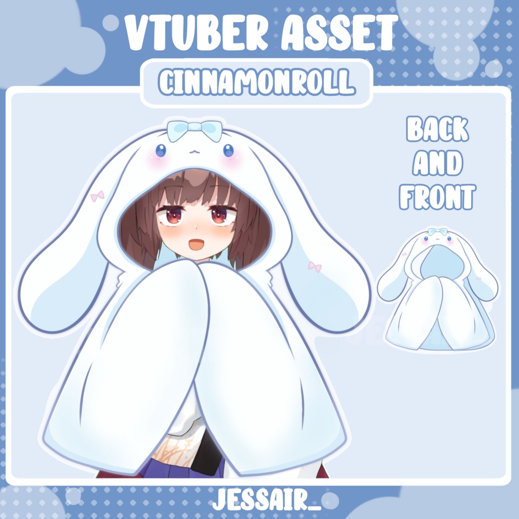 CINNAMONROLL VTUBER BLANKET | Sanrio cute asset | Free Vtuber asset |