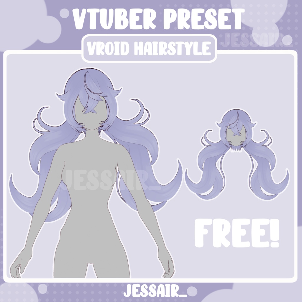 【VRoid Hairstyle Preset】Short Hair with Physics and Ponytails | Ponytails| Cute Vtuber Hairstyle |