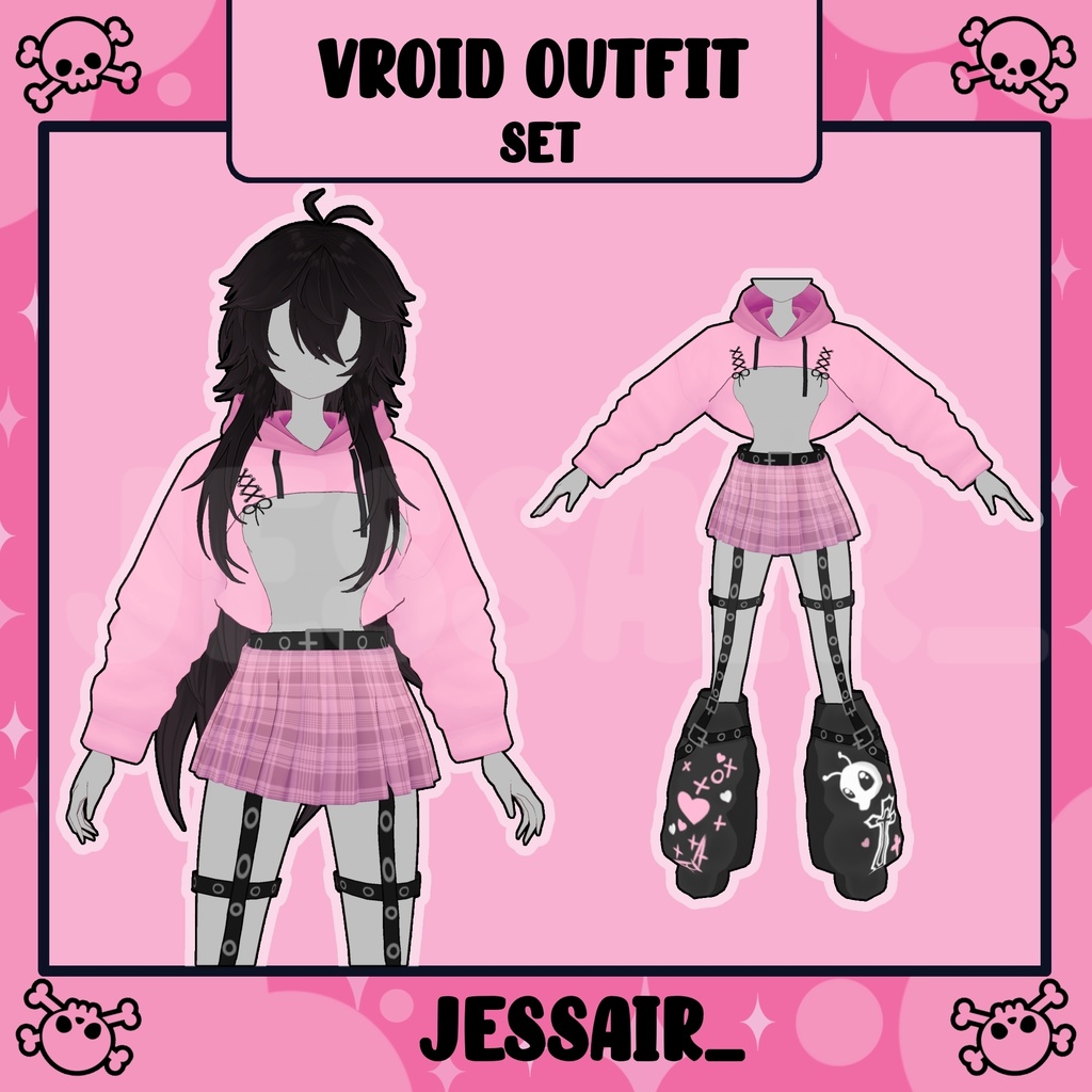 【VRoid アウトフィット】Outfit Set | BlackPink | Punk & Aesthetic | Kpop